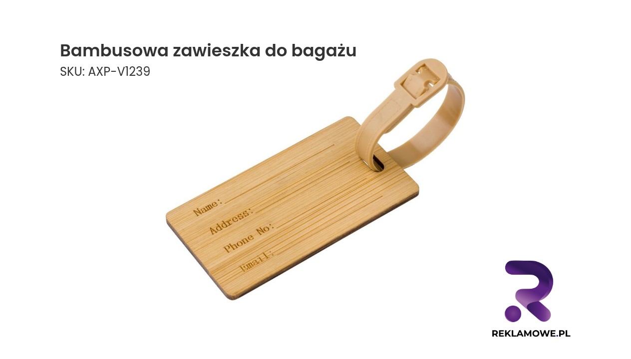 Bambusowa zawieszka do bagażu Bambusowa zawieszka do bagażu – ekologiczna identyfikacja walizki