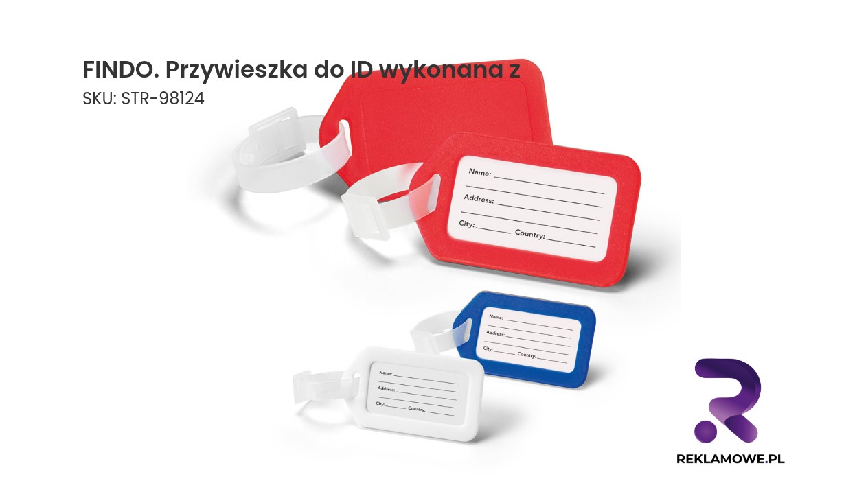 FINDO. Przywieszka do ID wykonana z polipropylenu FINDO przywieszka do ID wykonana z trwałego materiału