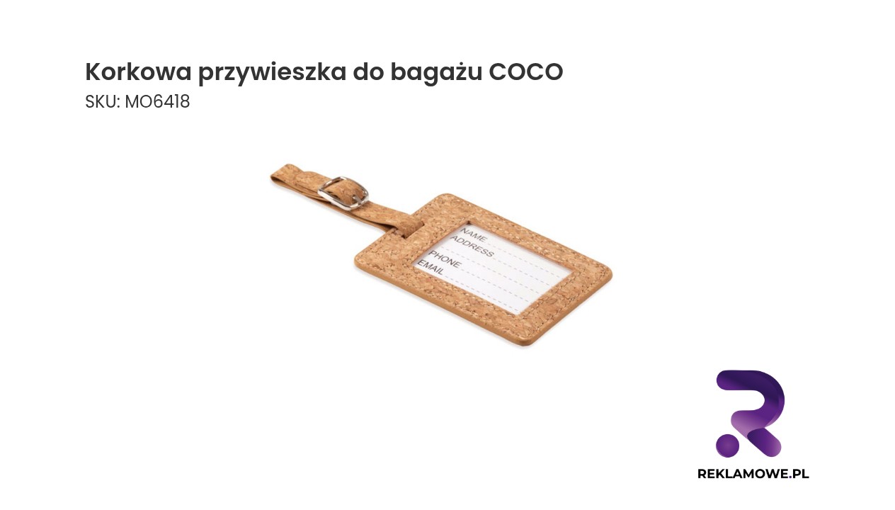 Korkowa przywieszka do bagażu COCO Korkowa przywieszka do bagażu COCO - ekologiczna zawieszka do walizki