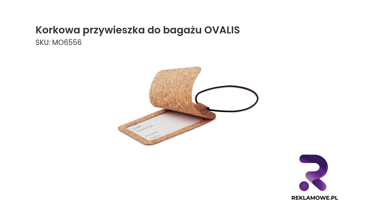 Korkowa przywieszka do bagażu OVALIS – ekologiczna zawieszka do walizki