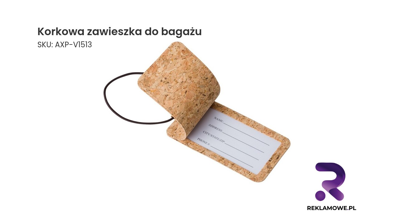 Korkowa zawieszka do bagażu – ekologiczna etykieta do walizki