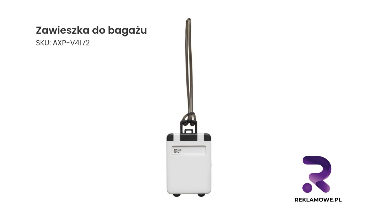 Zawieszka do bagażu w kształcie etykiety