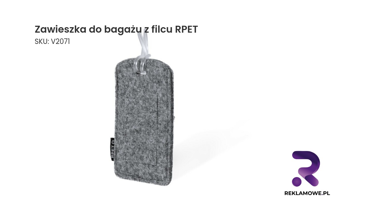 zawieszka do bagazu z filcu rpet 4