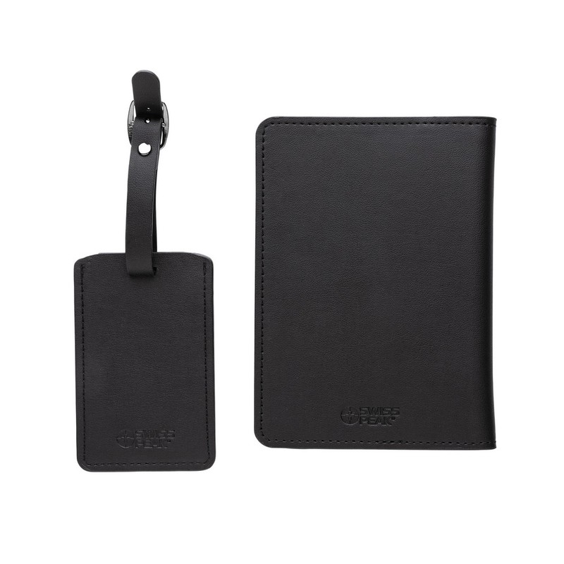 Zawieszka reklamowa zestaw podróżny swiss peak, pu z recyklingu P820.731__B_5 Zestaw podróżny Swiss Peak, PU z recyklingu P820.731__B_5