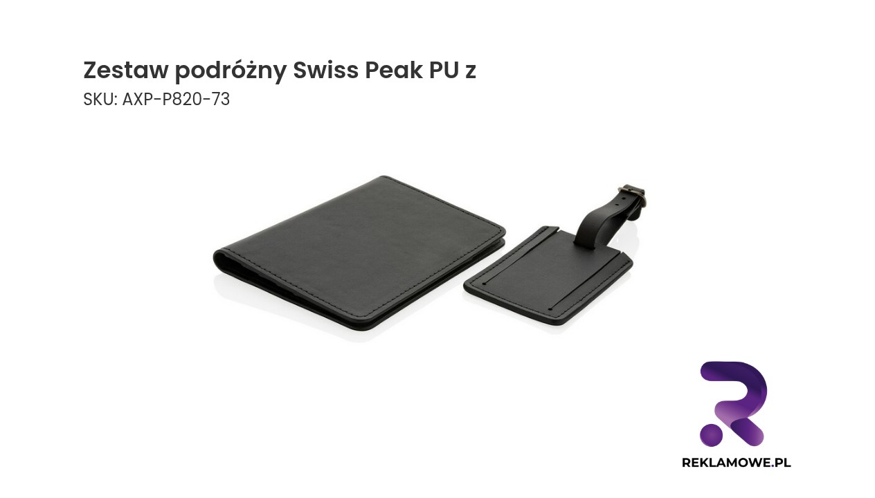 Zestaw podróżny Swiss Peak, PU z recyklingu Zestaw podróżny Swiss Peak PU z – elegancki komplet podróżny
